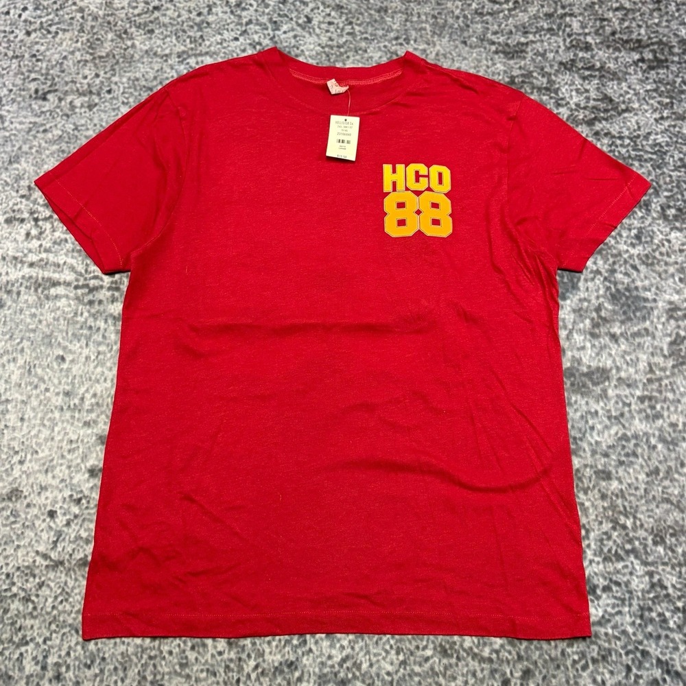 NWT VTG‎ Hollister Balboa 88 T Shirt Mens Large Red Surf Double Sided Y2K